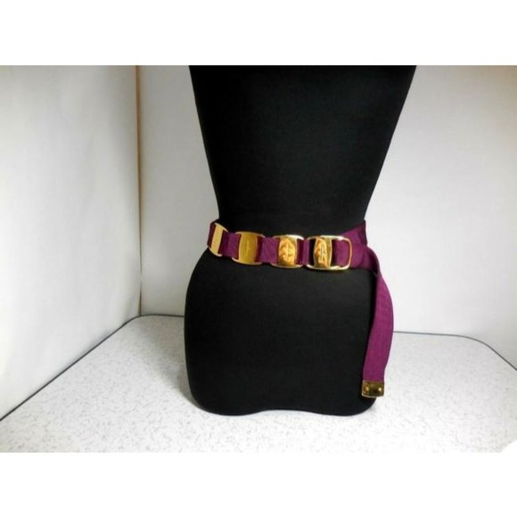 Salvatore Ferragamo VARA Purple Grosgrain Belt main image 10